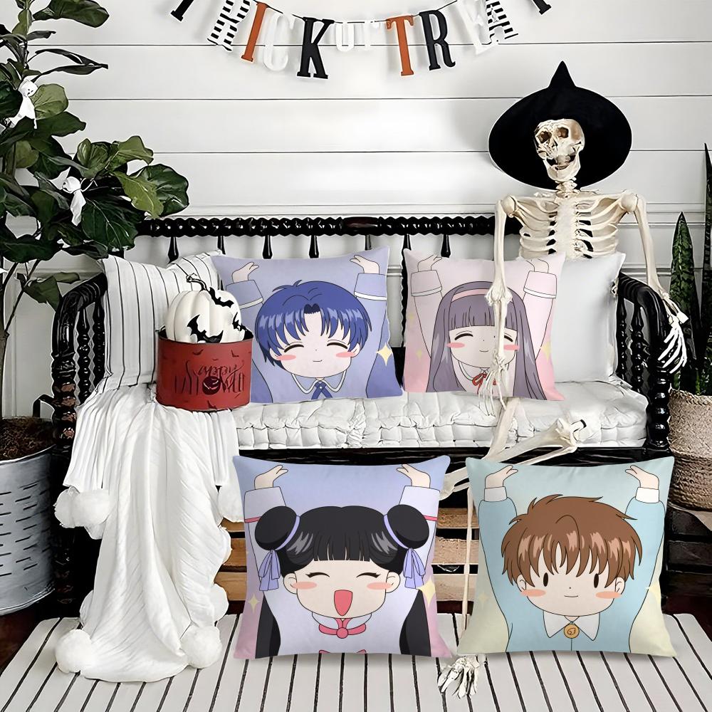 Anime C-Cardcaptor Sakura Cartoon Pillow Case Printing Pillowcase Living Room Sofa Cushion Cover Bedroom Room Decor