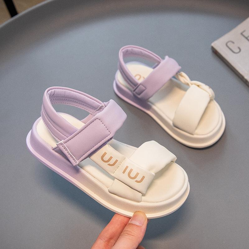 Children Summer Sandals Fashion Boys Girls School Sports Sandals Open-toe Causal Kids Thick Bottom Beach Sandals Anti-Slippery