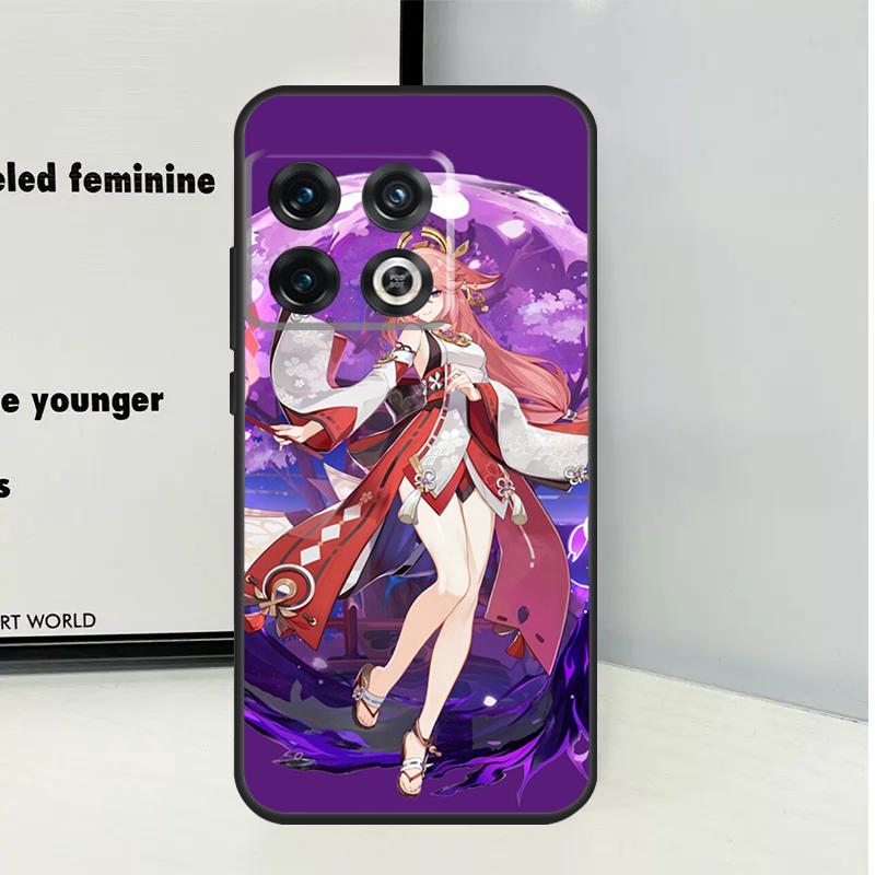 Genshin Impact Yae MIko Case For OnePlus 12R 10T 9R 10R 12 11 9 10 Pro OnePlus Nord 2 2T CE 3 Lite N20 N10 Cover