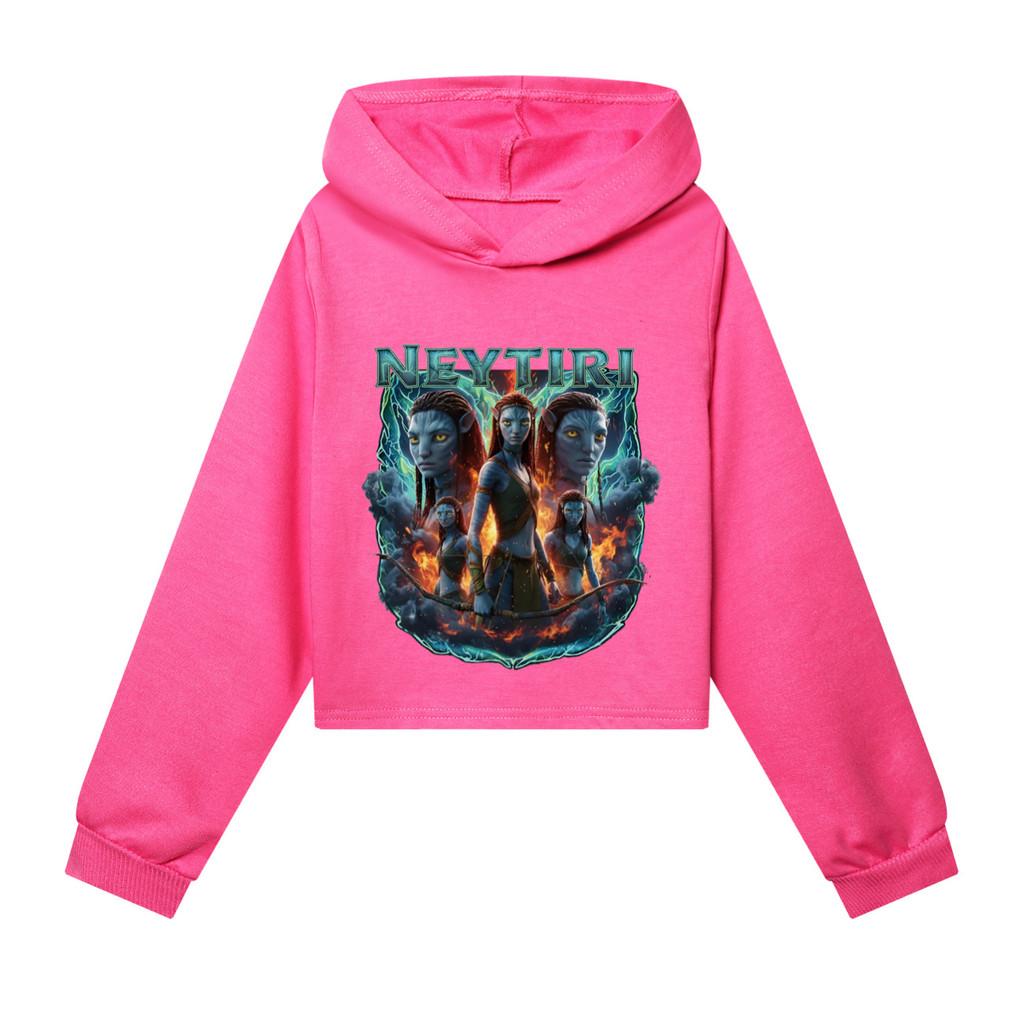 5417 Kids Girls Printed Cotton Colorful Long Sleeves Hoodies
