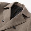 Men's Double Breasted Wool Coat Simple Mid-length Trench Men Business Casual Woolen Jacket Male Warm Windbreak Overcoat