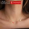 EManco Colorful Rhinestone Stainless Steel Constellation Necklace Gold-plated Fashion Waterproof Jewelry Gift