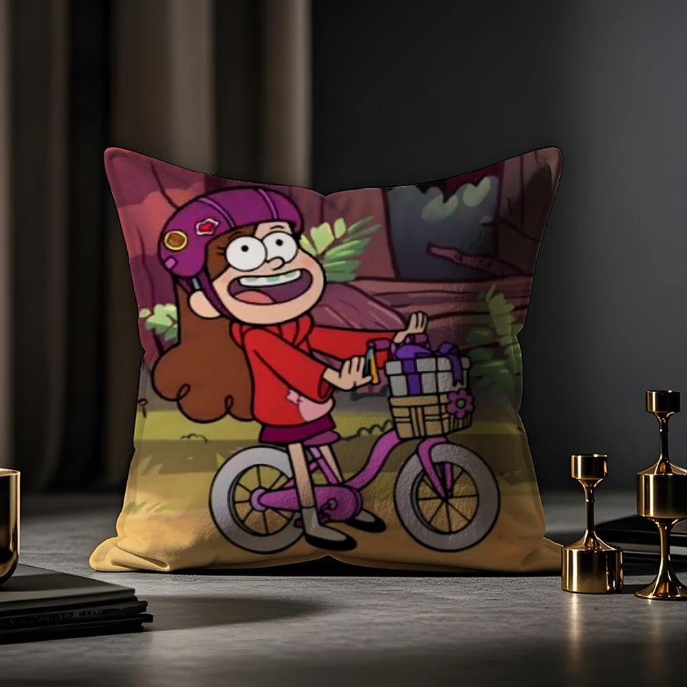 Husa de perna Gravity Falls Husa de perna anti-acarieni Fermoar ascuns Pluș scurt mătăsos Husa de perna pentru canapea
