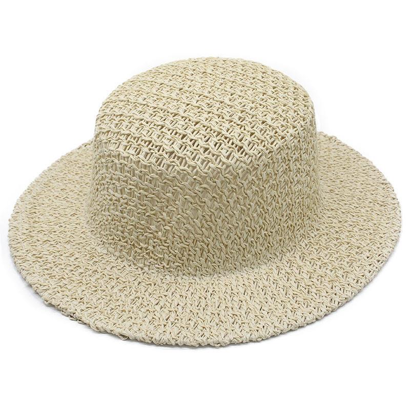 High Quality Panama Straw Fedora Hat With Wide Brim For Sun Protection And Casual Outdoor Style