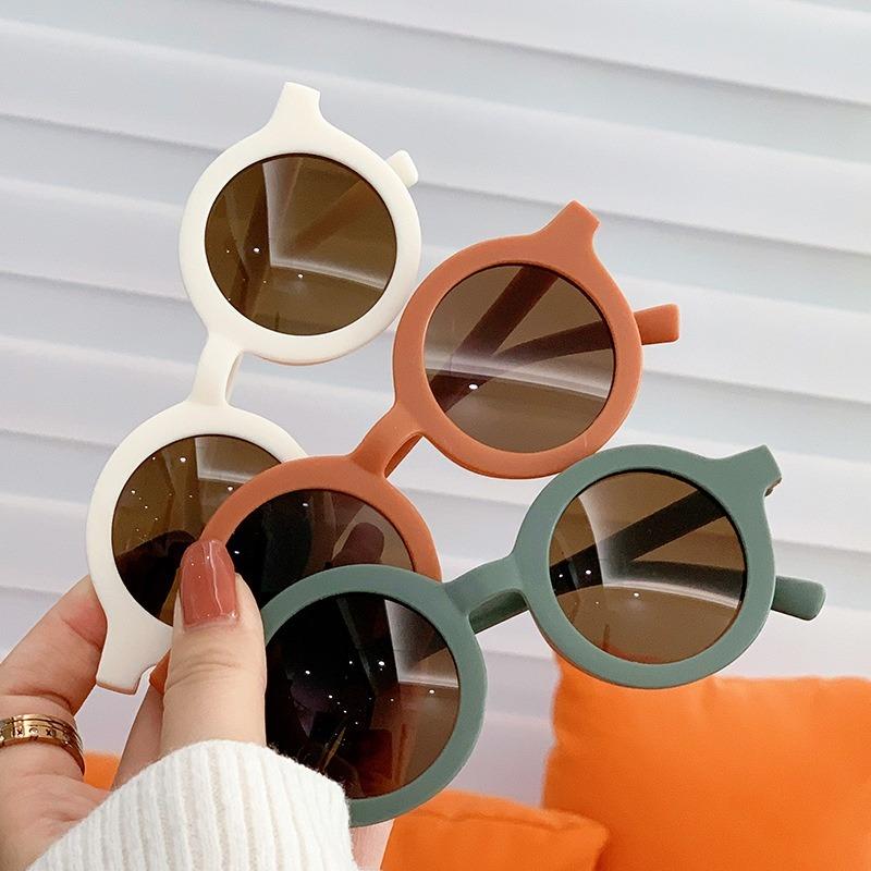 

3pcs New Korean Style Round Shape Children s Cute Sunglasses Kids Anti UV Eyewear Colourful Sunglass