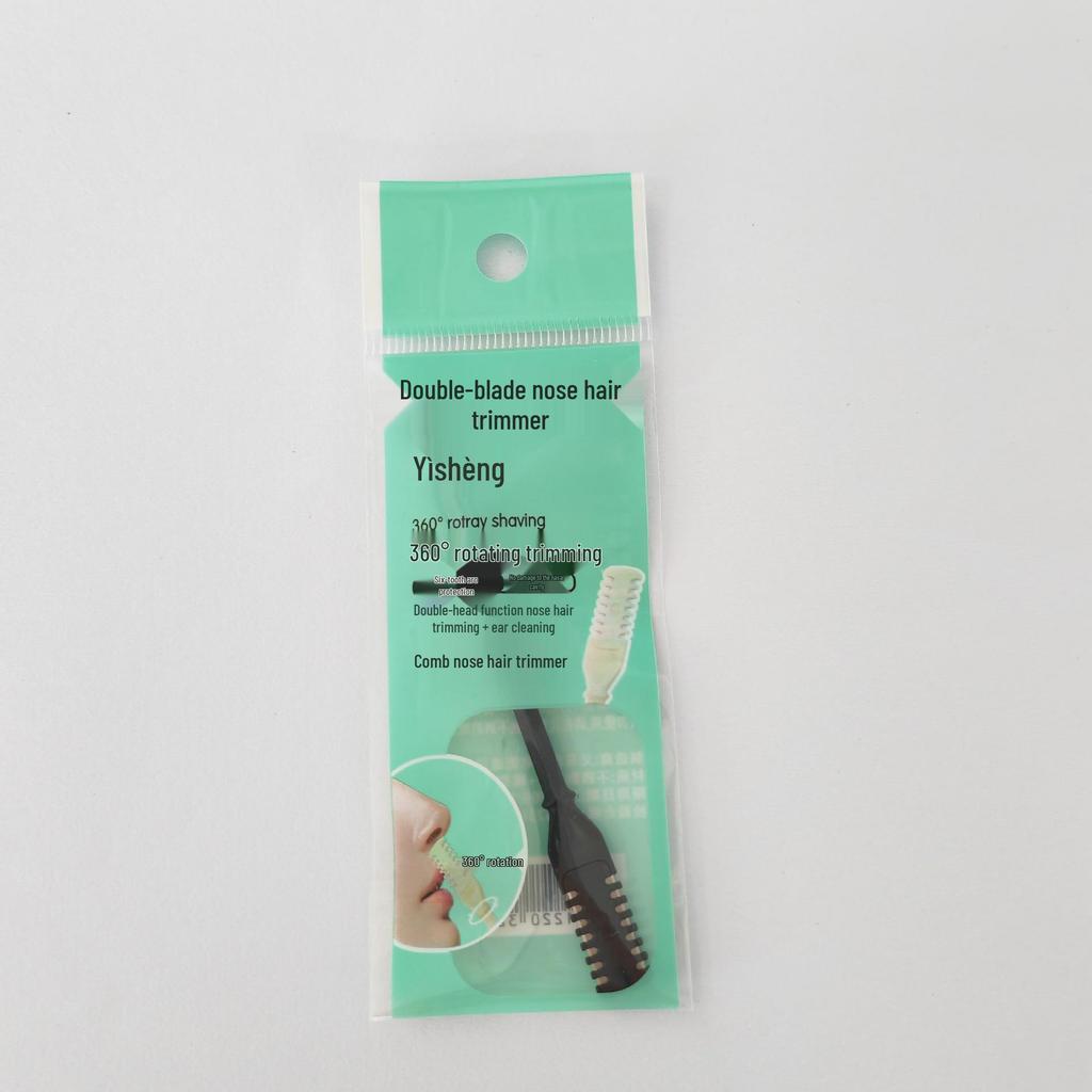 2-in-1 Manual Nose & Ear Hair Trimmer with Ear Spoon