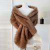 Soft Shawl Winter Scarf Warm Plush Shawl For Women Men Lightweight Polyester Cold Weather Accessory