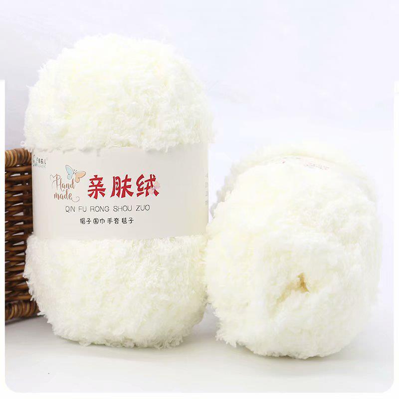 50 g/Bündel Chenillegarn, weicher, dünner Korallensamt-Handtuchfaden zum Stricken, Häkelgarn, Handstricken, Häkeln, DIY-Pullover, Puppen