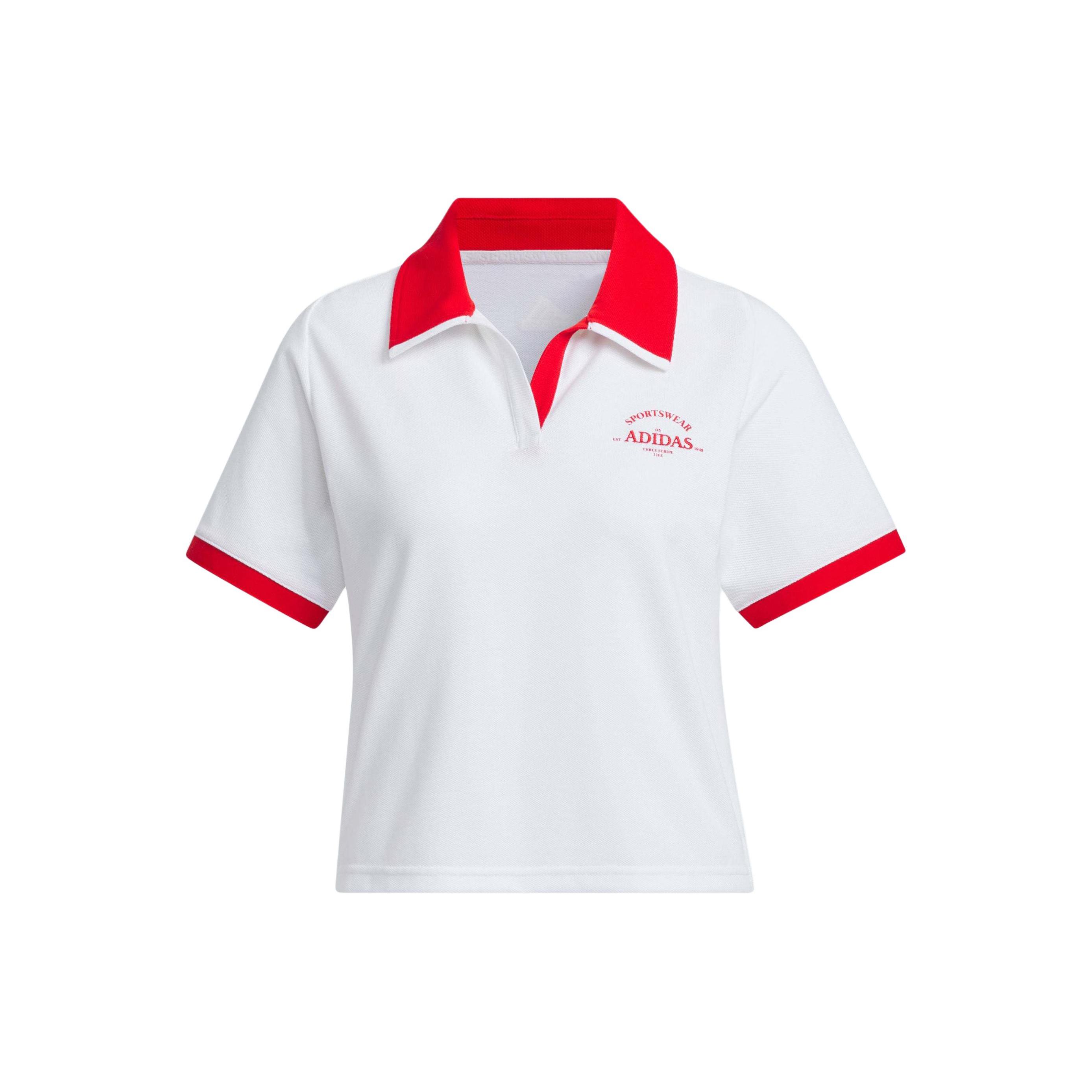 

New Adidas VERBIAGE POLO TEE Polo Shirt Women s White JC8685 XL