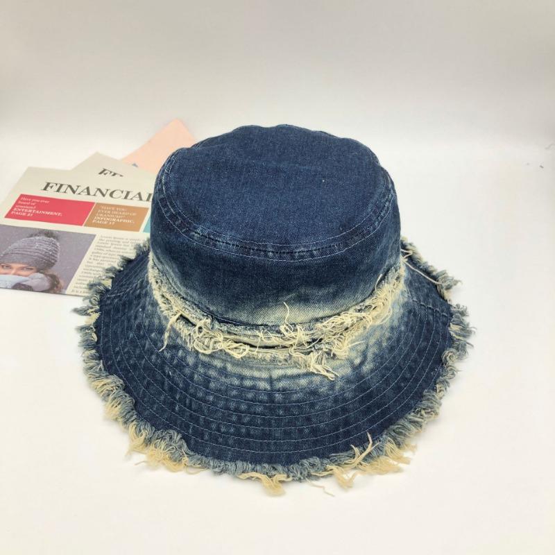 Spring Autumn Fashion Cowboy Fisherman Hat Outdoor Sunshade Sun Hat Retro Hairy Pot Hat Female