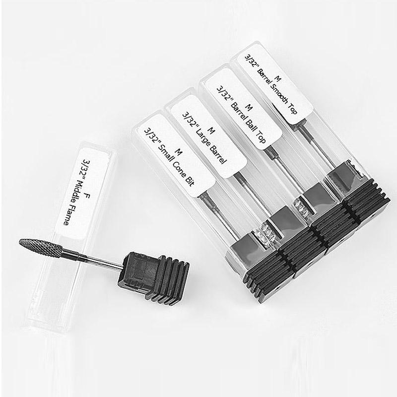 Nail Drill Bits Milling Cutter For Manicure Rotate Black Tungsten Steel Mill Burr Nail Cutter Manicure Pedicure Machine Drill Bit Accessories
