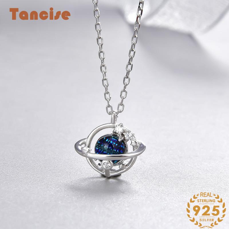 

Танцизное женское ожерелье из стерлингового серебра 925 пробы с космическим небом, кулон, подарок для свадебной вечеринки