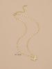 Stainless Steel Bird & Rhinestone Decor Necklace For Women, Holiday Gift