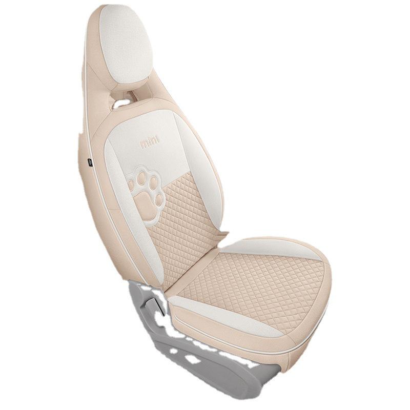 Panda Mini Linen Full Coverage Car Seat Cushion for All Seasons