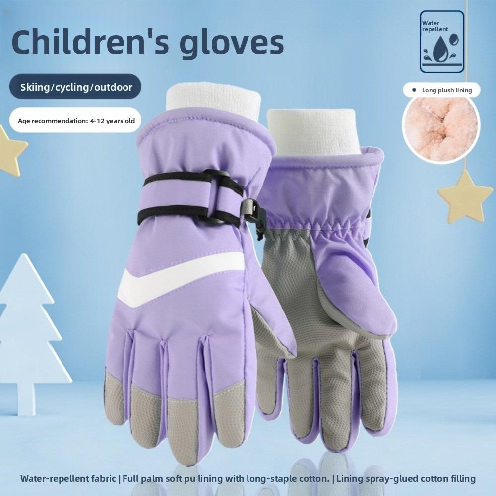 

Waterproof Winter Gloves Windproof Warm Mittens New Snowboarding Gloves Winter Accessories L фиолетовый
