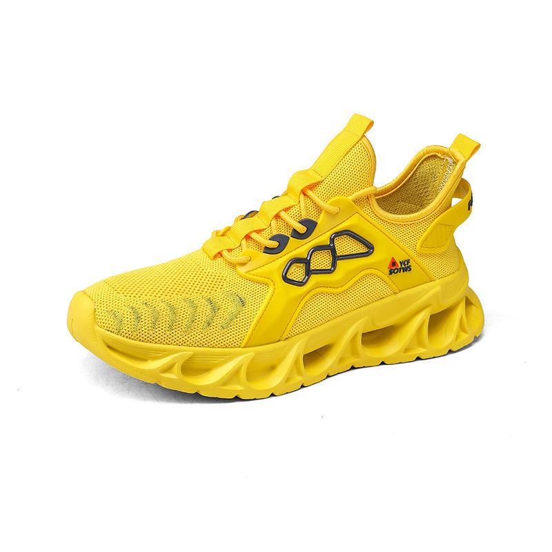 Scarpe da corsa estive in rete traspirante, taglia grande, ultraleggere, con plateau, in tessuto fly-woven, casual, per bambini