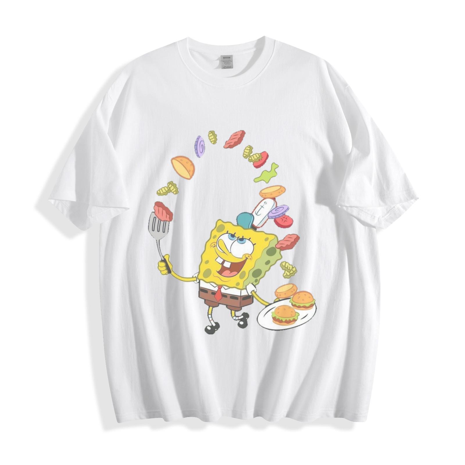 SpongeBob Krabby Patty Master T-Shirt - Epic Burger Juggling Unisex Tee XL