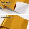 1 Stück 5 m x 10 cm Goldene Selbstklebende Tapetenbordüre - PVC Abnehmbare Wasserdichte Folie, Geeignet für Bilderrahmen, Badezimmer, Küchen