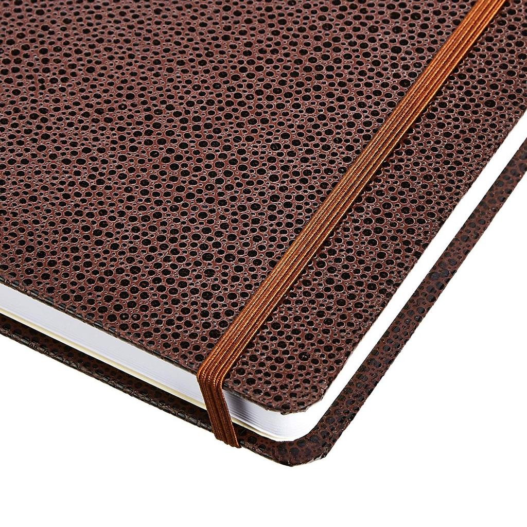 Amazon Basics Classic Hardcover Notebook Journal, 2-Pack, 21 x 13.3 cm, Black and Brown, 224 Lined Pages, Durable Journal for Writing, Notes, and Plan