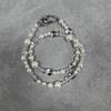 2025 Elegant High-End Choker: Transparent White Crystal, Opal, and Pearl Necklace for Women