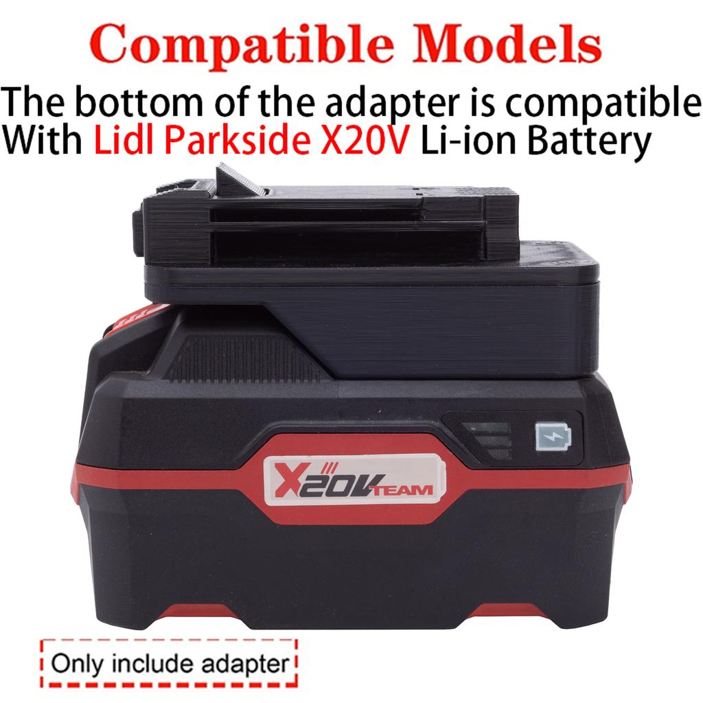 Battery Adapter Converetr For Black+Decker 20V Li-ion Tool To Lidl Parkside X20V Li-ion Battery Adapter Power Tool Accessory
