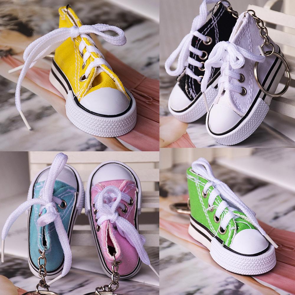 Colorful Canvas Shoes Keychain - Creative Casual Bag Pendant & Car Key Accessory Gift
