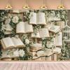 1pc Floral Book Backdrop Banner Suitable for Holiday Celebrations Garden Decoration Anniversaries Theme Parties