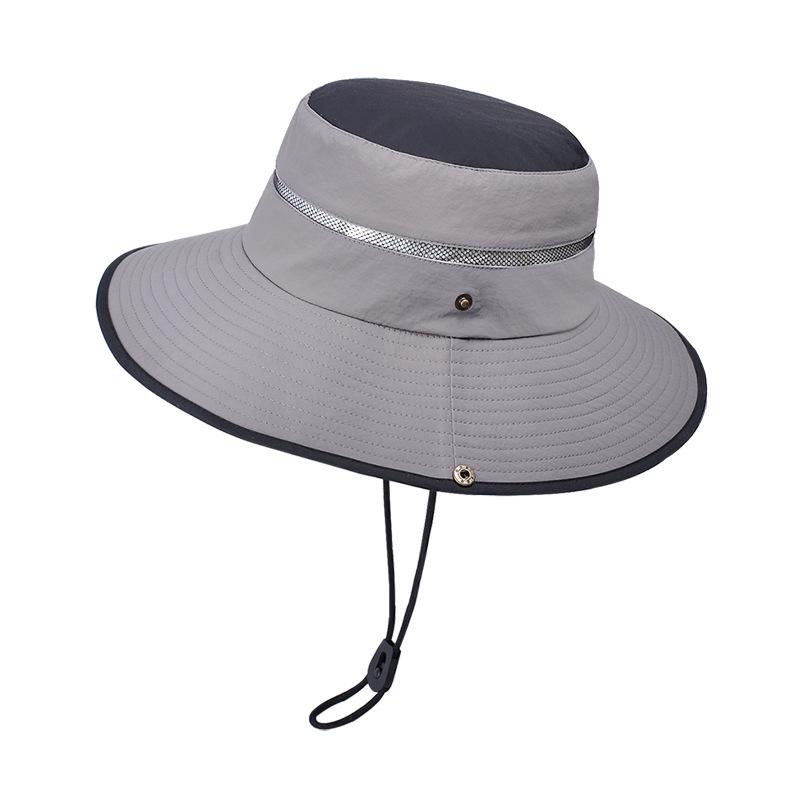 9248 summer big brim sun hat children outdoor mountaineering fishing sun protection hat men's color matching quick drying bucket hat
