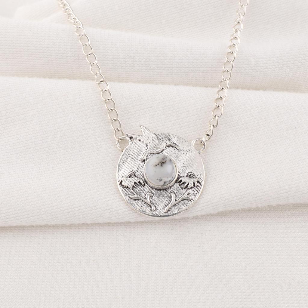 Dendritic Opal Jewelry, 925 Solid Sterling Silver Jewelry, Handmade Gorgeous Silver Pendant For Thanksgiving Gift