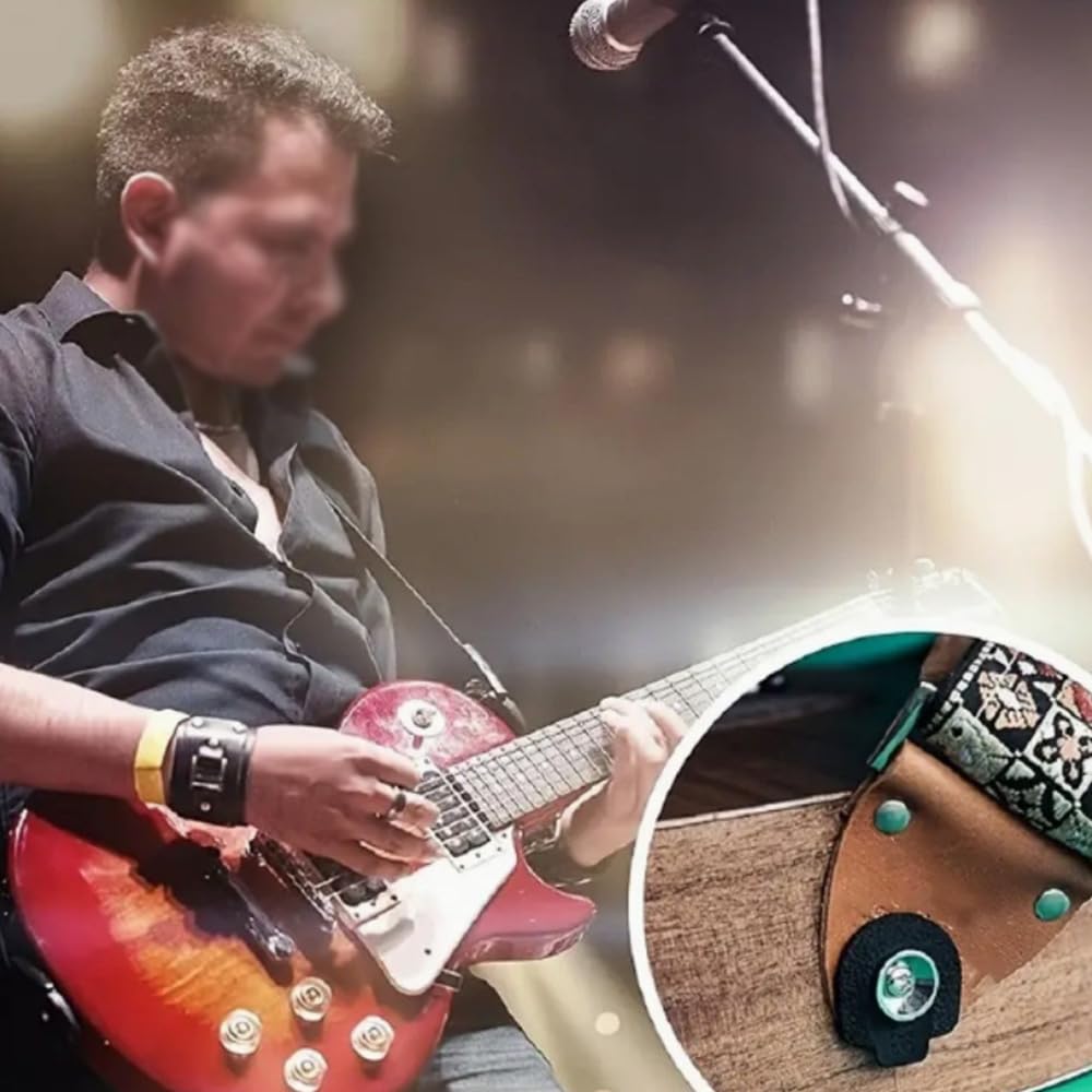 Silver Chrome Strap Pins for Electric Acoustic and Other Guitars with Basic Strap Pins of Guitars, Guitars, Basses, (Set 2)