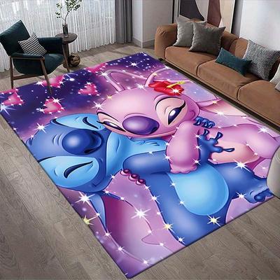 1ks Koberec s motivem Lilo a Stitch od Disneyho Kobercová plocha Protiskluzový koberec Ručně omyvatelná podložka Vhodné do obývacího pokoje Ložnice Domácí dekorace