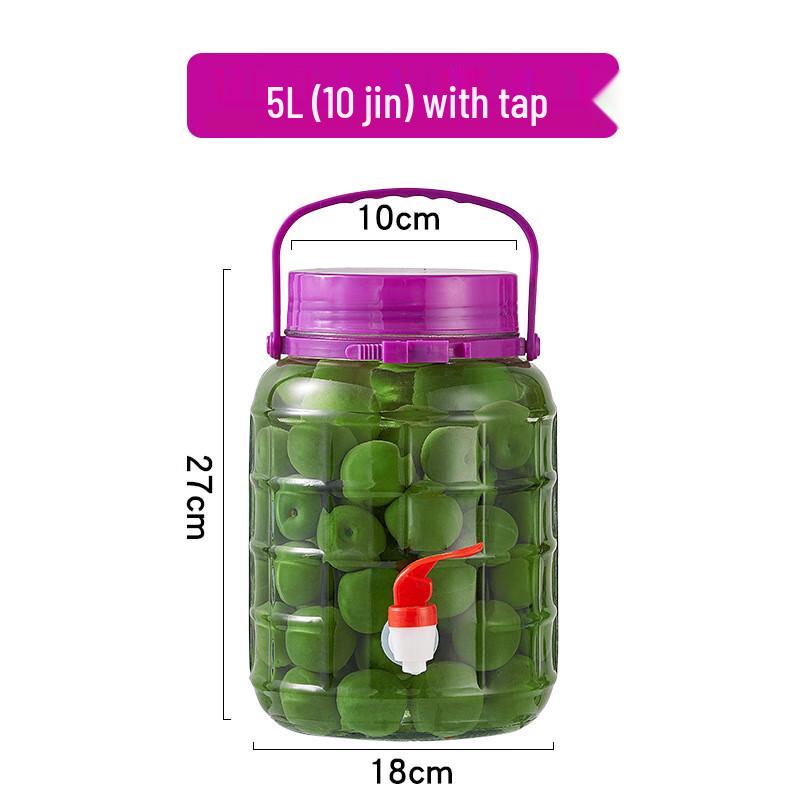 Стеклянная ферментационная банка на 10 цзиней с краником