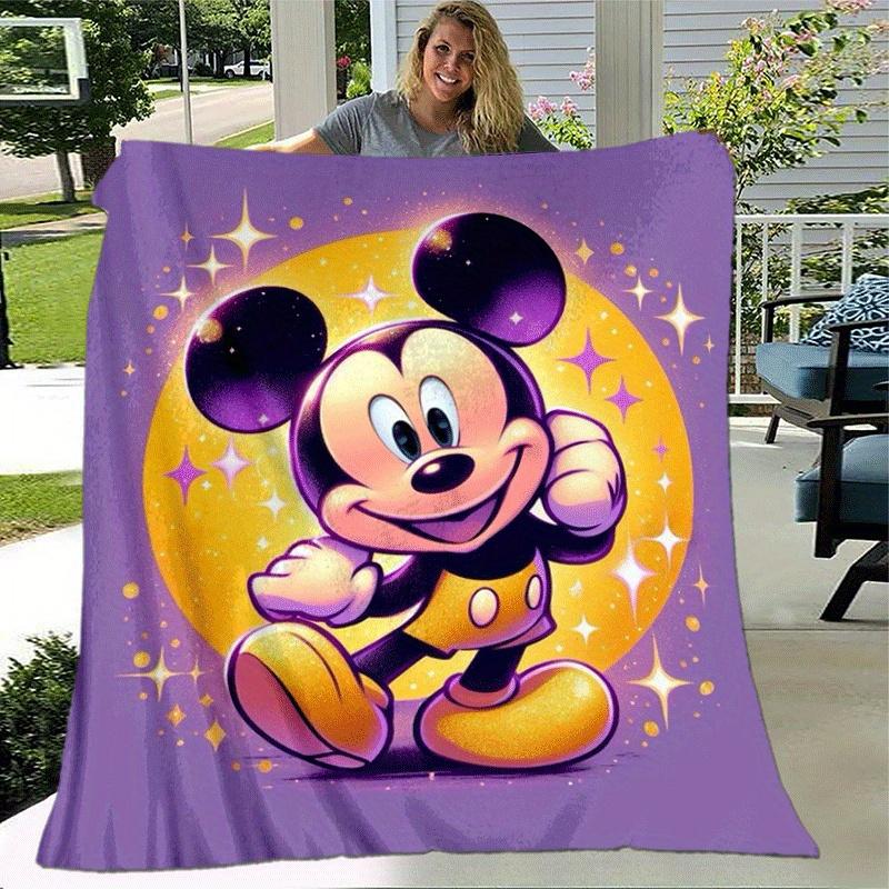 1pc Mickey Printing Blanket - Soft, All-Season Throw for Living Room, Bedroom,Personalized Gift with Adorable Cartoon Design
