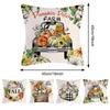 Fall Throw Pillow Covers 4Pcs Pumpkin Linen Pillow Covers For Thanksgiving Soft Comfortable Cushion Covers Decorative For Sofa