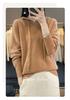 Women's Pure Wool Loose Knit Hoodie - Solid Color, Long Sleeve, Drawstring Hood, Casual Fashion Warm Pullover