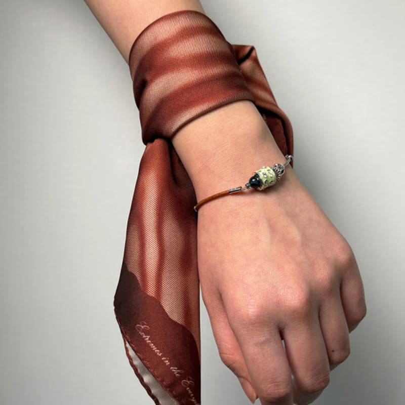 KIMZISU Haze Motif Mini Scarf 45 _ BLACK