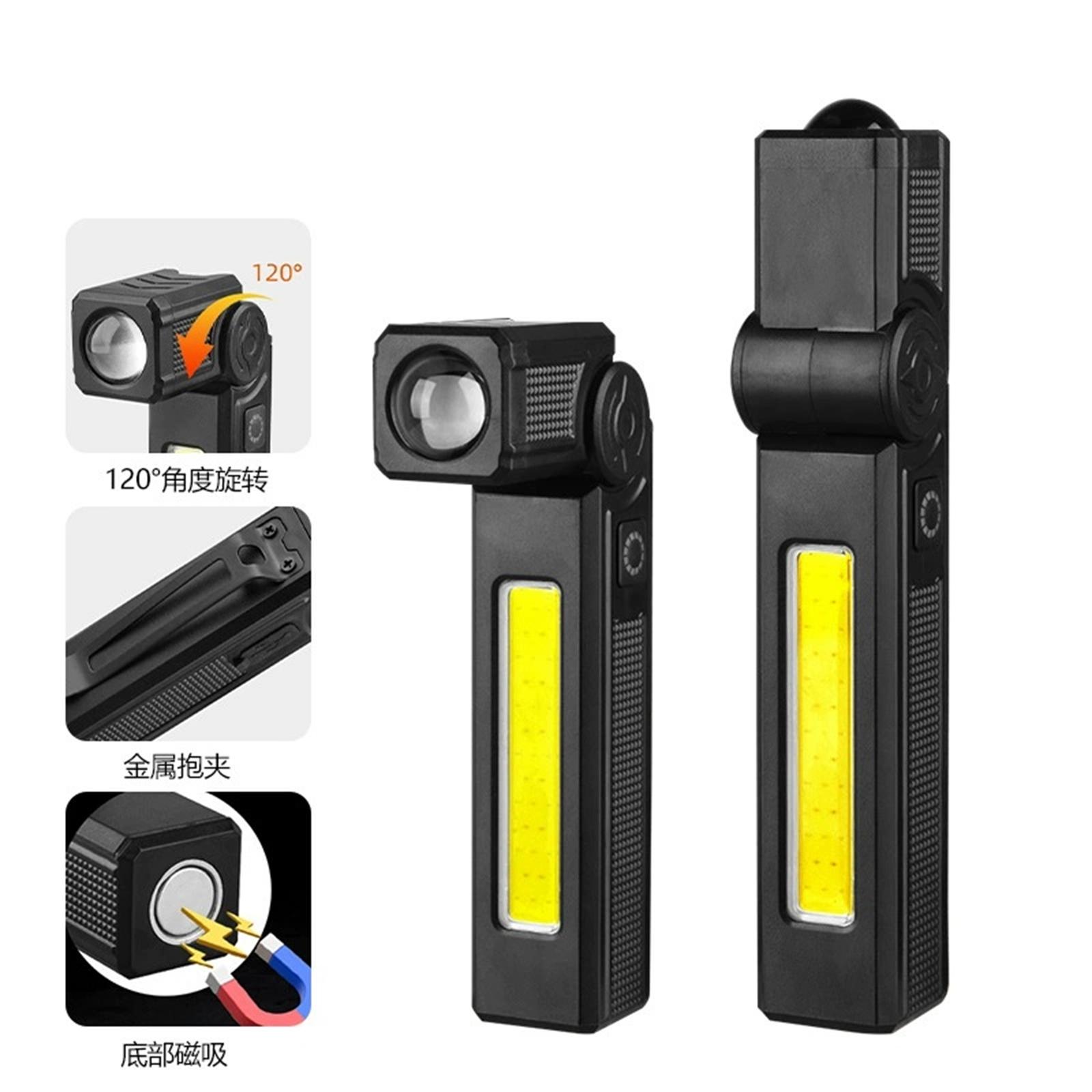 

Magnetic Work Light for Car – Portable 120° Rotating LED Inspection Lamp for Garage, Emergency & Outdoor Use One Size чёрный