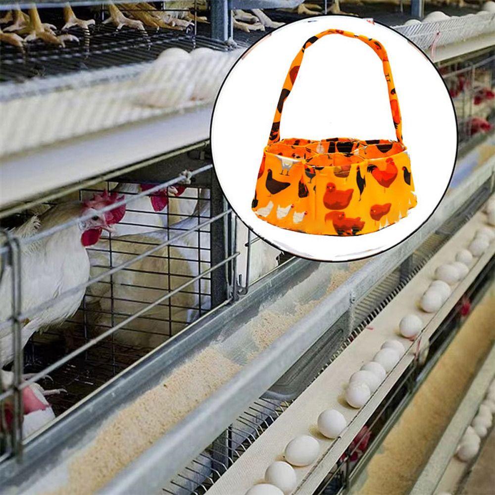 Multifunctional Eggs Collection Basket Canvas Canvas Eggs Storage Tool Farm Fresh Eggs