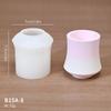 Bamboo Scented Candle Cup Silicone Mold DIY Epoxy Resin Pouring Pen Holder Cement Gypsum Mold Home Decoration Ornaments