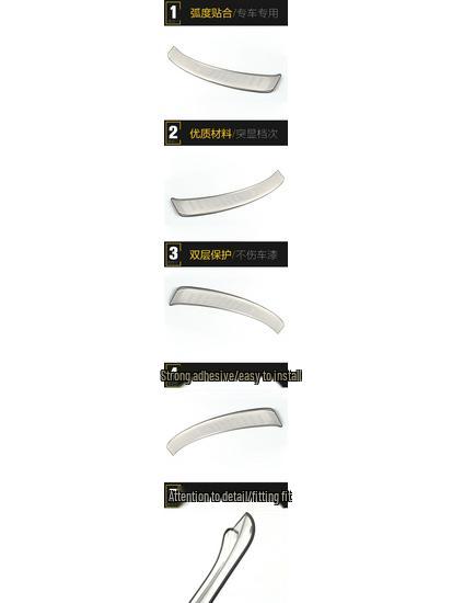 16-Model Compatible POLO Rear Guard Plate - Stainless Steel Trunk Protection Pedal