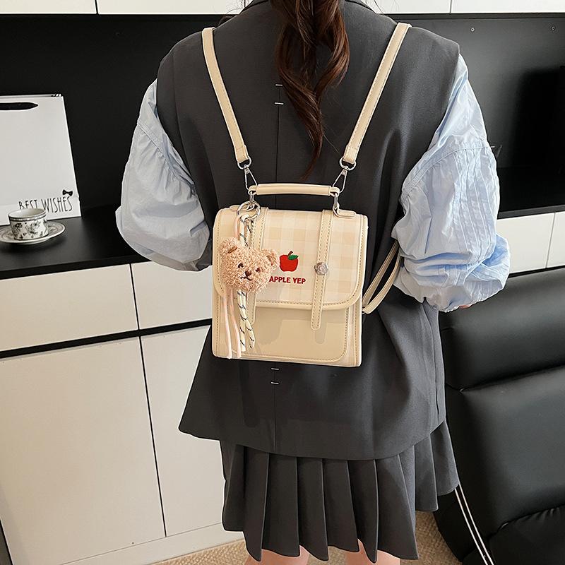 Cute Plaid Summer New Fashion Student Large-capacity Travel Simple Casual Shoulder Handbag