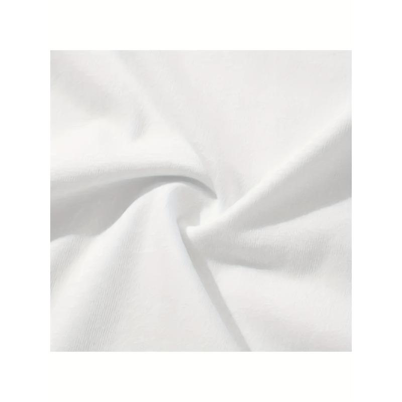 European Size Black and White Calligraphy Abstract Black Sheep Text Bold Brush Strokes Simple Monochromatic White Canvas Women Summer Short-sleeved