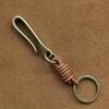 2Pcs Creative U Buckle Retro Punk Cowhide Key Chain for Men Handmade Cowhide Rope Braided Car Keychain Keyring Accessories