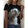 Women's T Shirt Print Graphic Animal Cartoon Fashion Stylish Classic Short Sleeve Crew Neck Regular Tops