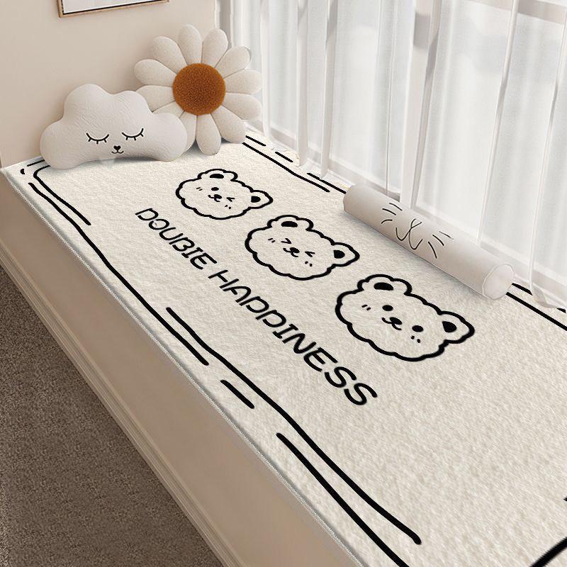 Customizable Luxury Balcony & Bay Window Mat 2025 - Thickened, Fixed, Cartoon Design, Master Bedroom Use