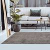 Taupe Silky-effect Viscose Rug 120x170