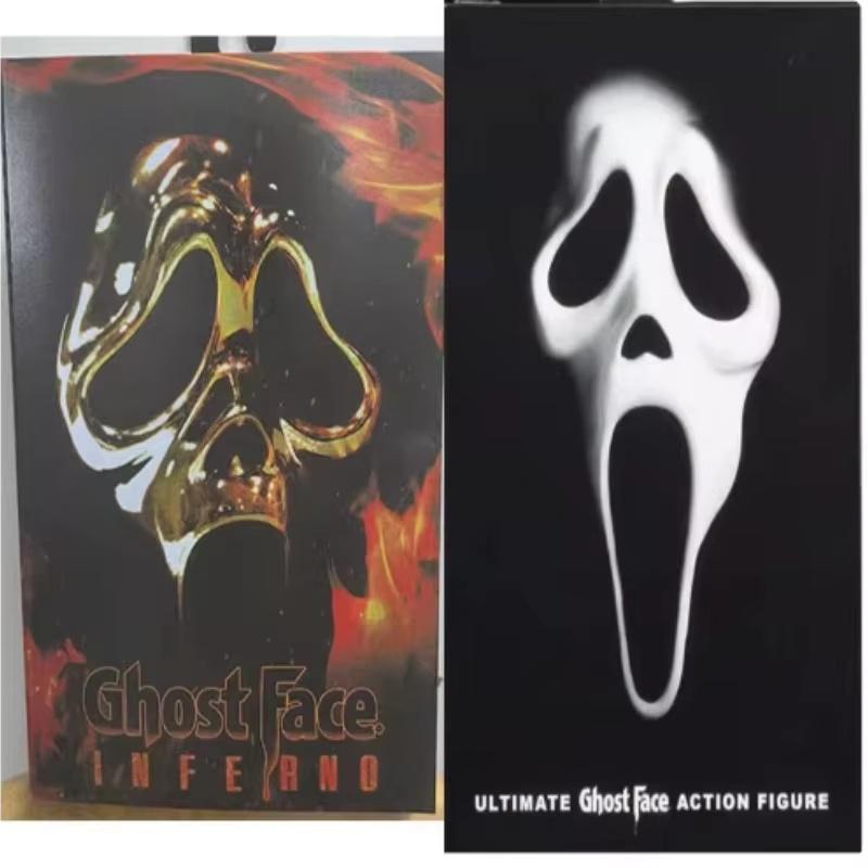 1/10 Scream Ko Ghost Face Killer Articulated Action Figure Model Toy Statue Desktop Ornament Horror Movie Series Halloween Gifts