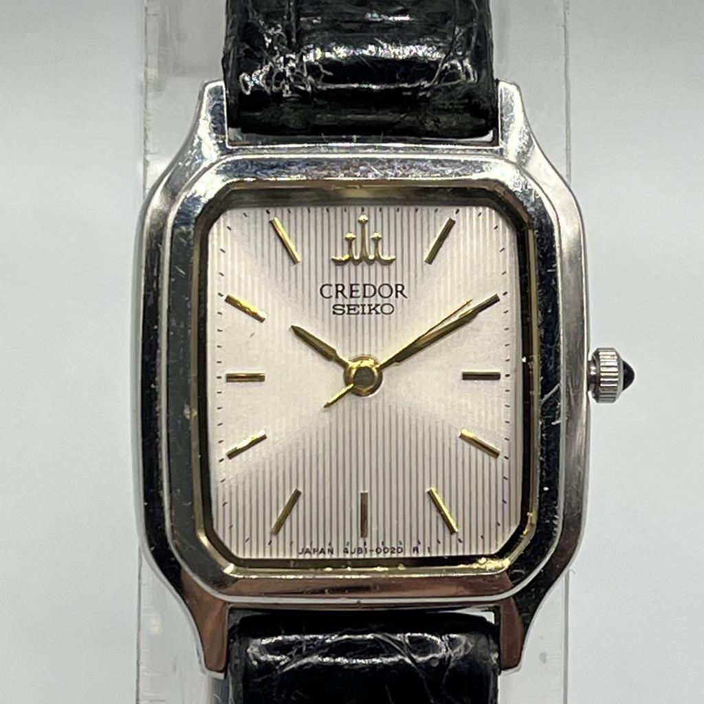 [USED] SEIKO Credor 4J81-5020 Quartz Ladies' Watch with Replaced Battery