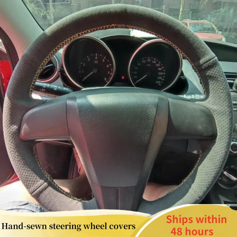 Car Steering Wheel Cover For Old Mazda 3 Mazda  ized Car Accessories Interiors Original Steering Wheel Braid Steering Wrap Red Blue Thread