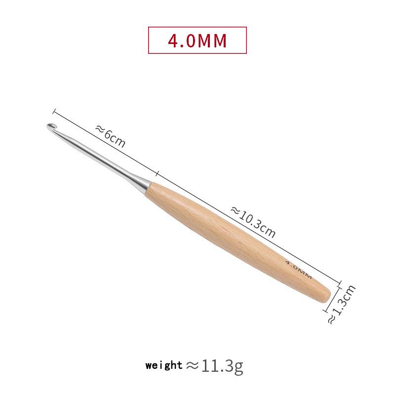 

Wooden Handle Crochet Hand DIY Weaving Tool 3.0-120mm Multi Size Sweater Sweater Crochet Set